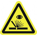 Warnung vor verblitzen der Augen